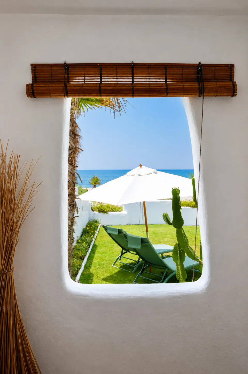 Porch window overlooking the garden